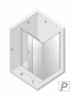NEW TRENDY Kabina prysznicowa PRIME GUNMETAL BRUSHED 1D prostokątna P 120x80x200 szkło czyste 6mm Active Shield 2.0 K-4833
